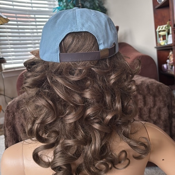 NWOT POL Two-Tone Blue & Tan Cap Adjustable Baseball Hat 100% Cotton Sporty - Picture 2 of 16